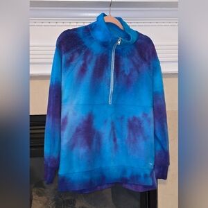 PINK Victoria's Secret Unique Tie Dyed Zip Up Top Oversized Medium